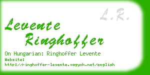 levente ringhoffer business card